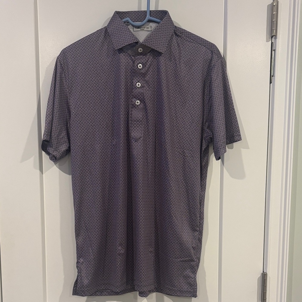 Collars & Co Mens Semi Spread Collar Polo Short Medium